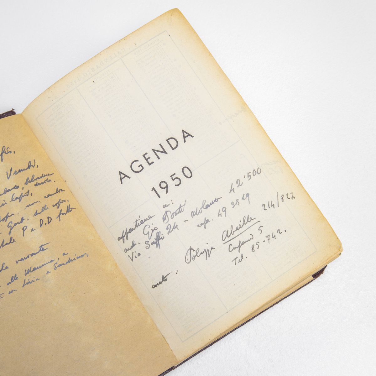 Gio Ponti - Agenda Personale Dell'anno 1950.