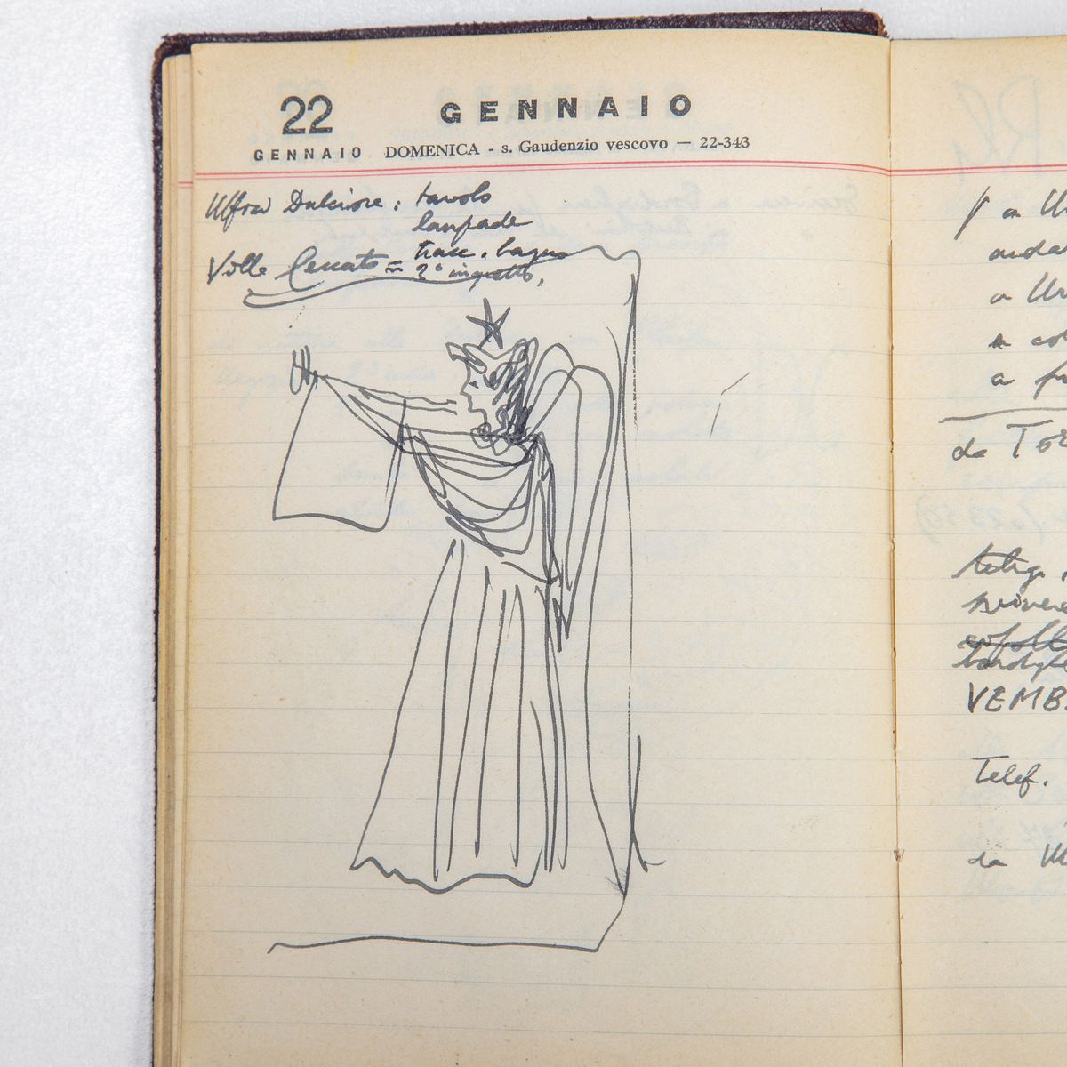Gio Ponti - Agenda Personale Dell'anno 1950.