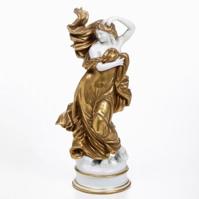 Figura di Venere, XIX Secolo.germania, Manifattura di Rudolstdt, Prima Metà del XX Secolo.