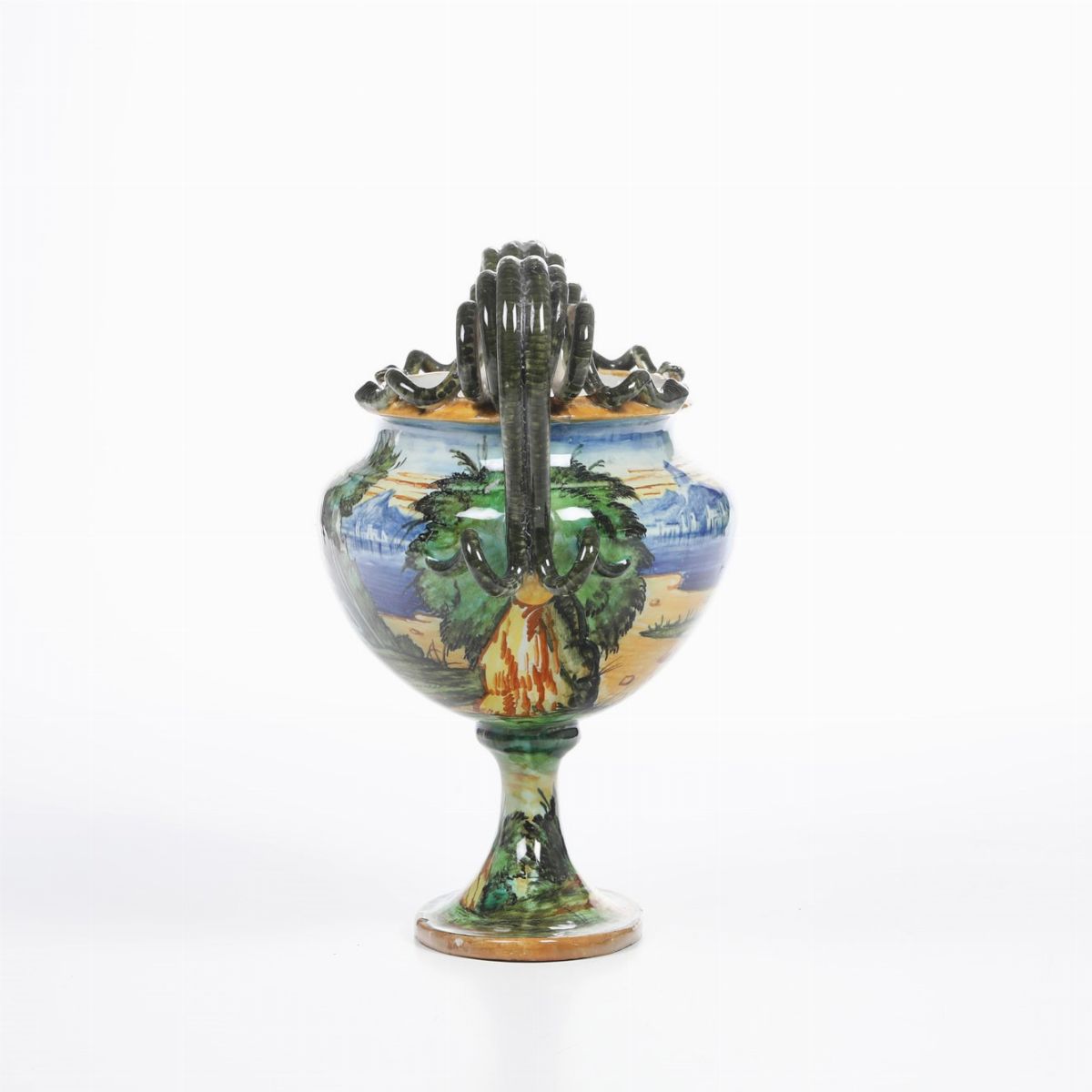 Vaso Raffigurante la Giovane Erato e un Amorino.pesaro, Manifattura Molaroni, 1908-1920.