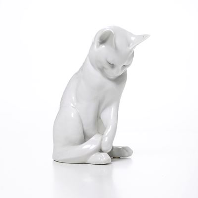 Figurina di Gatto.danimarca, Manifattura Royal Copenhagen, 1985-1991.