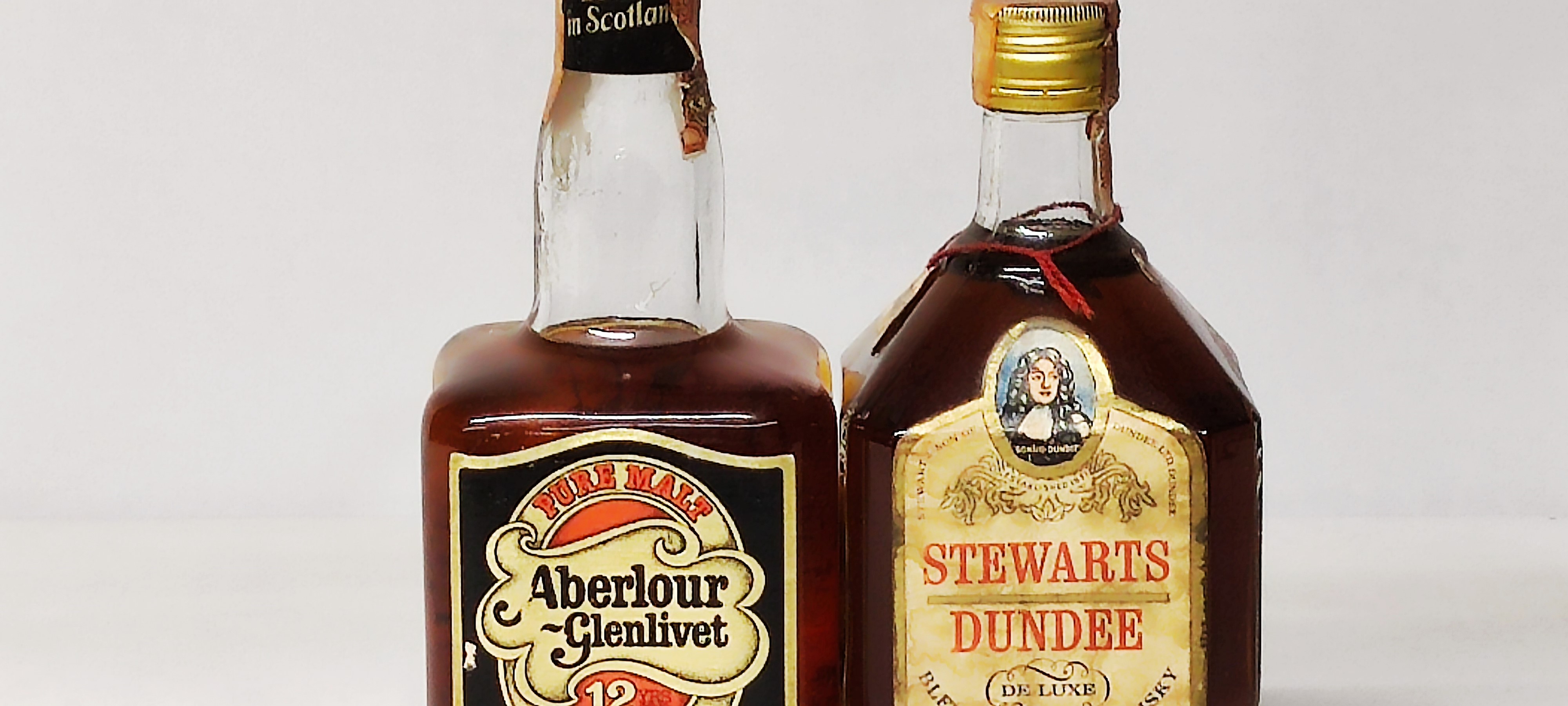 Stewarts Dundee 20years, Aberlour Glenlivet 12 Years, Scotch Whisky