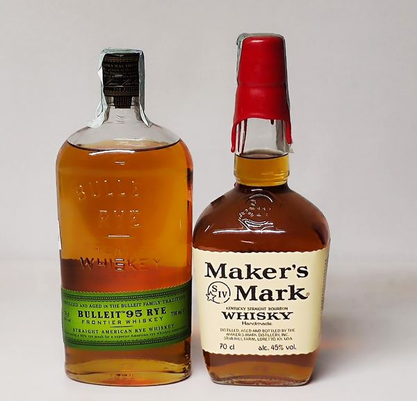 Maker's Mark, Bulleit 95 Rye, Bourbon Whiskey