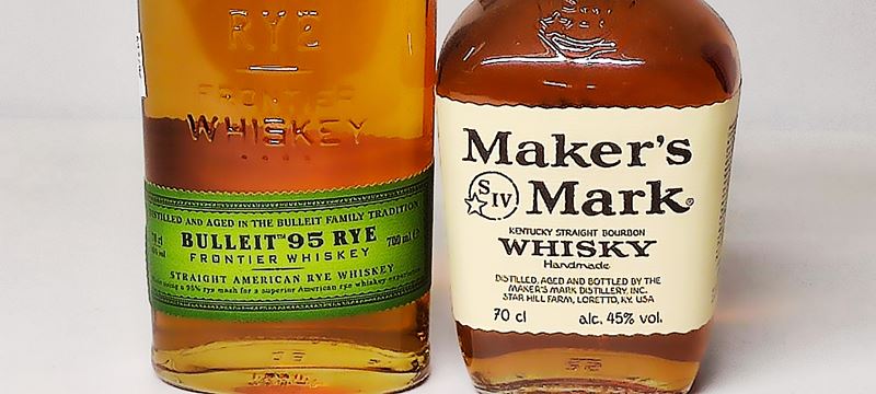 Maker's Mark, Bulleit 95 Rye, Bourbon Whiskey - Auction Sunset Spirits -  Cambi Casa d'Aste
