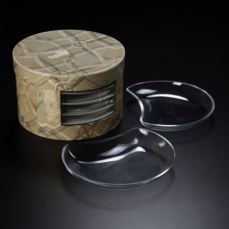 Dodici mezzelune Francia, Manifattura Lalique, ultimo terzo del XX secolo   - Auction L'Art de la Table - Cambi Casa d'Aste