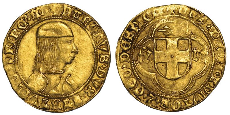 DUCATO DI SAVOIA. CARLO I DI SAVOIA. IL GUERRIERO, 1482-1490. Ducato d'oro (IV tipo).  - Auction Numismatics - II - Cambi Casa d'Aste