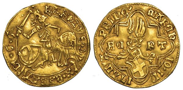 DUCATO DI SAVOIA. CARLO I DI SAVOIA. IL GUERRIERO, 1482-1490. Ducato d’oro (I tipo). Cornavin.