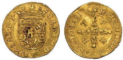 Ducato di Savoia. Carlo Emanuele i di Savoia. il Grande, 1580-1630. Scudo D'oro 1581 (i Tipo). To...