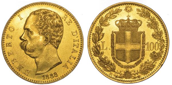 REGNO D'ITALIA. UMBERTO I DI SAVOIA, 1878-1900. 100 Lire 1888.