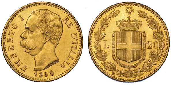 REGNO D'ITALIA. UMBERTO I DI SAVOIA, 1878-1900. 20 Lire 1889.