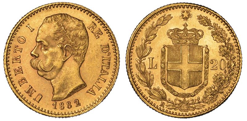 REGNO D'ITALIA. UMBERTO I DI SAVOIA, 1878-1900. 20 Lire 1882.  - Asta Numismatica - II - Cambi Casa d'Aste
