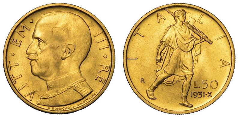 REGNO D'ITALIA. VITTORIO EMANUELE III DI SAVOIA, 1900-1946. 50 Lire 1931/A. X. Littore.  - Auction Numismatics - II - Cambi Casa d'Aste