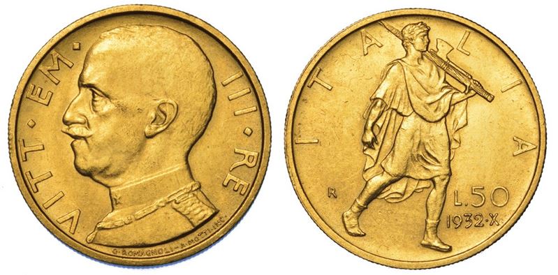 REGNO D'ITALIA. VITTORIO EMANUELE III DI SAVOIA, 1900-1946. 50 Lire 1932/A. X. Littore.  - Auction Numismatics - II - Cambi Casa d'Aste