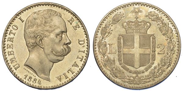REGNO D'ITALIA. UMBERTO I di SAVOIA, 1878-1900. 2 Lire 1884.