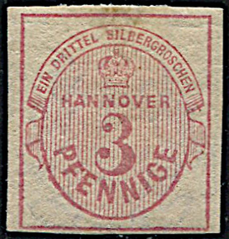 1853, Hannover, 3 p. rosa  - Auction Philately - Cambi Casa d'Aste