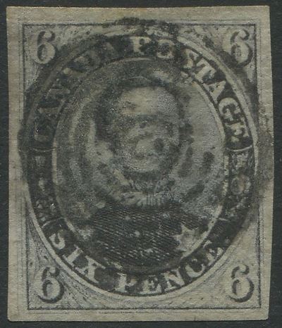 1851, Canada, 6d. Slate-violet