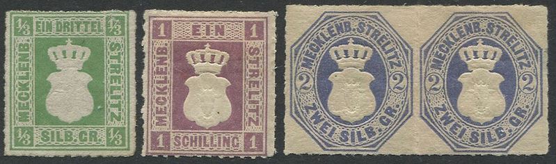 1864, Mecklemburg-Strelitz, “Stemma”  - Asta Storia Postale e Filatelia - Cambi Casa d'Aste
