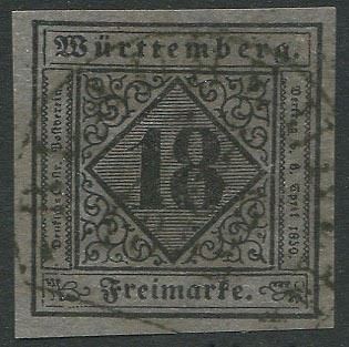 1851, Wurttmberg, 18k violetto-grigio usato