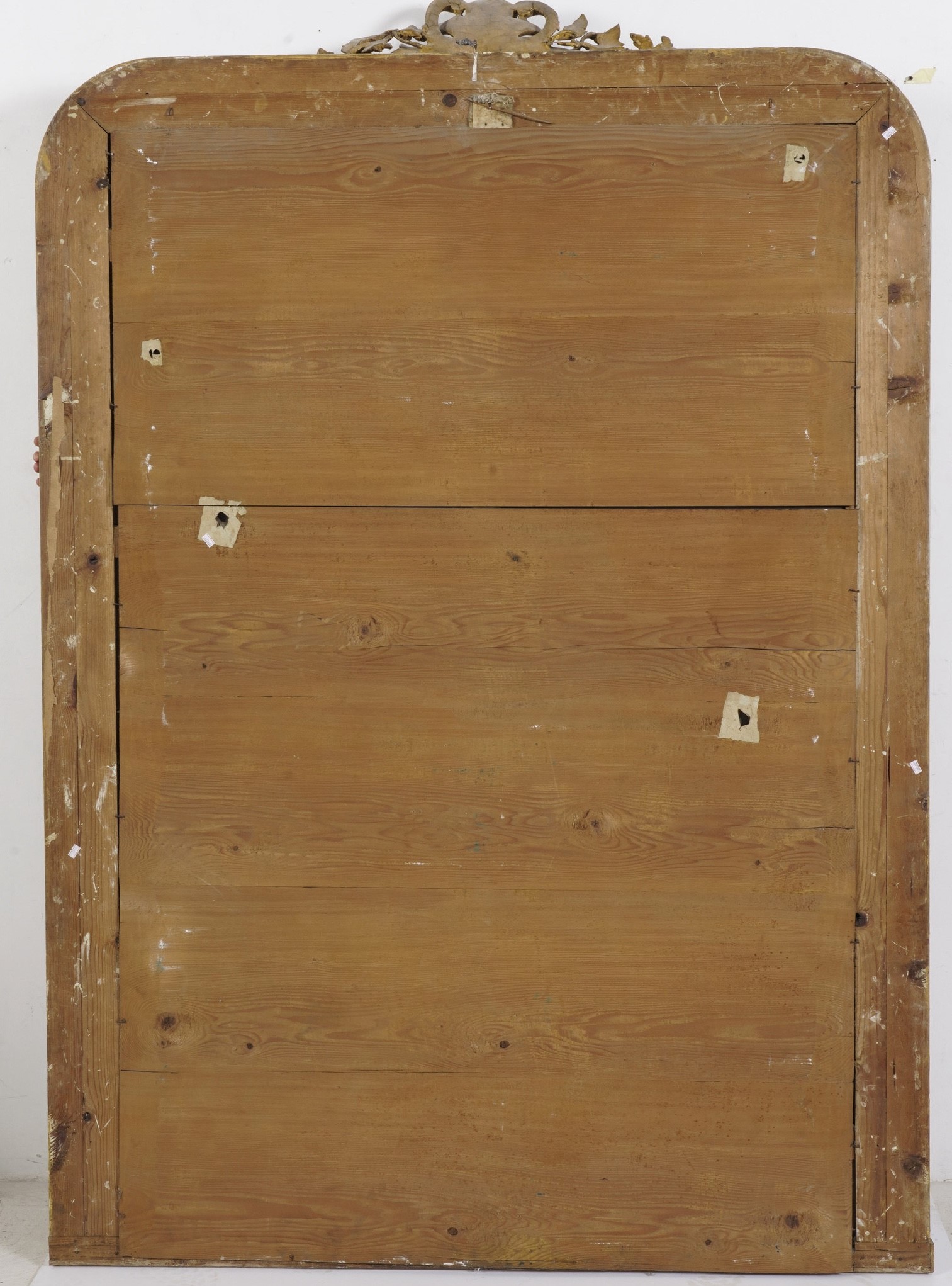 Grande Specchiera Dorata in Legno e Pastiglia. XIX-XX Secolo