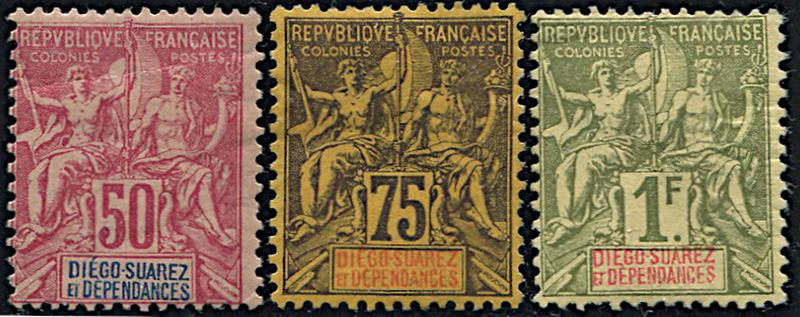 1892, Diego Suarez, set of 13  - Asta Filatelia - Cambi Casa d'Aste