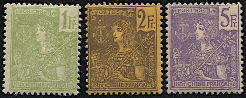 1904/06, Indochina, set of 16  - Asta Filatelia - Cambi Casa d'Aste