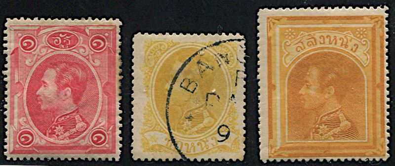 1883, Siam, King Chulalongkoren, 5 values  - Asta Filatelia - Cambi Casa d'Aste