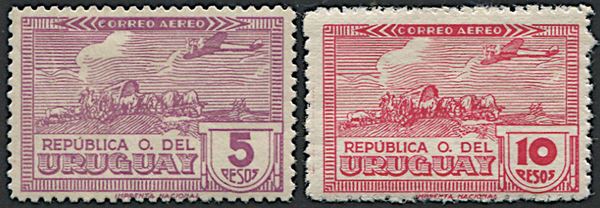 1937/40, Uruguay, Air Post, 2 sets