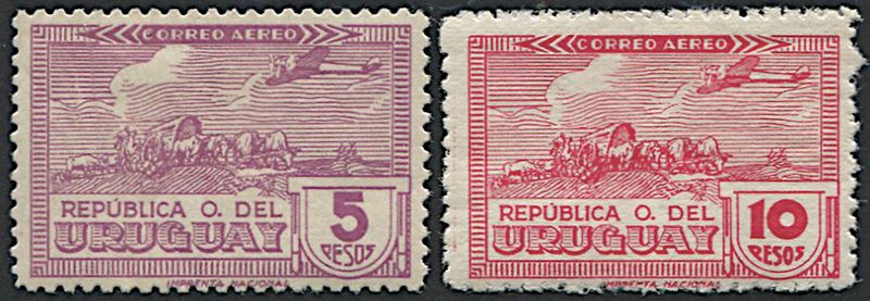 1937/40, Uruguay, Air Post, 2 sets  - Auction Philately - Cambi Casa d'Aste