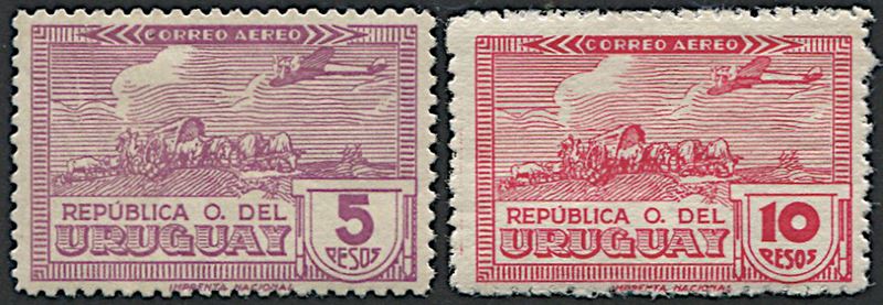 1937/40, Uruguay, Air Post, 2 sets  - Asta Filatelia - Cambi Casa d'Aste