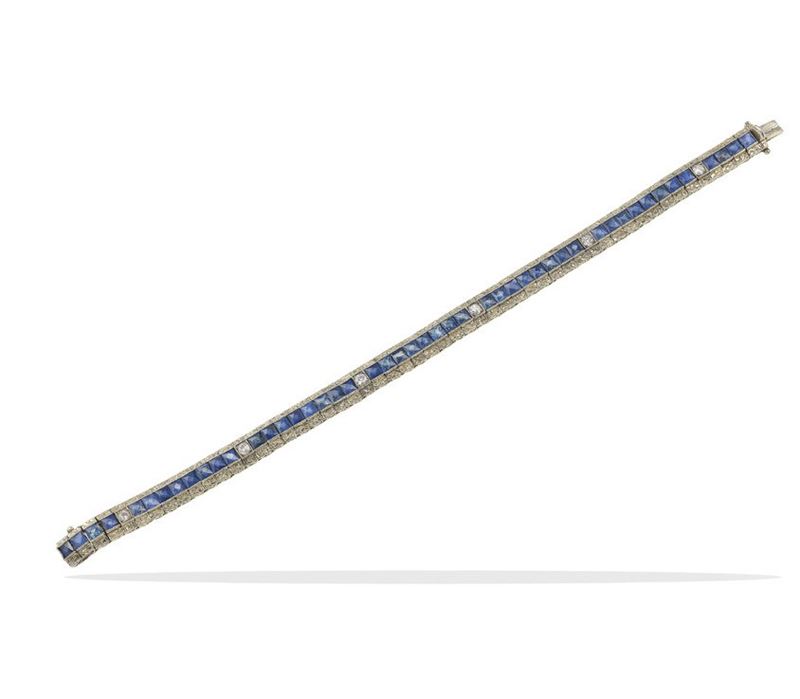 Sapphire and diamond bracelet  - Auction Jewels - Cambi Casa d'Aste