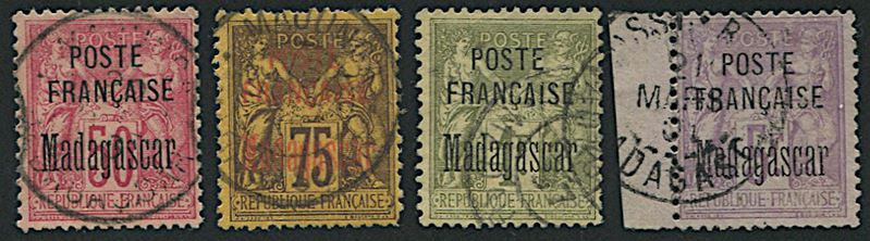 1895, Madagascar, type “Sage” ovpt. “Poste Française/Madagascar”  - Asta Filatelia - Cambi Casa d'Aste