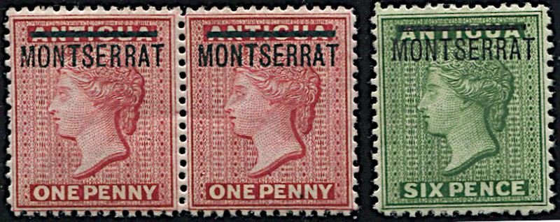 1876, Monserrat, stamps of Antigua ovpt.  - Auction Philately - Cambi Casa d'Aste