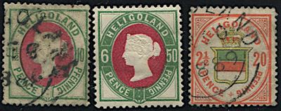 1875/79, Heligoland, Wove Paper, 11 Values