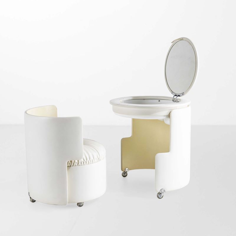 Luigi Massoni : Toilette e poltrona mod. Dilly Dally  - Auction Design - Cambi Casa d'Aste