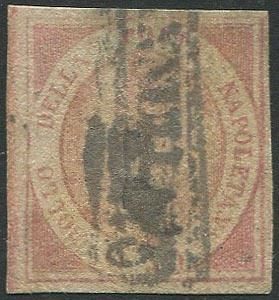 1858, Regno di Napoli, 50 Gr. Rosa Lillaceo (s. 14)
