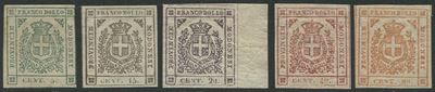1859, Modena, Governo Provvisorio, 5 Valori: