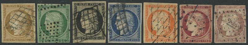 1849/50, Francia, tipi “Cérès”, 6 valori  - Asta Storia Postale e Filatelia - Cambi Casa d'Aste