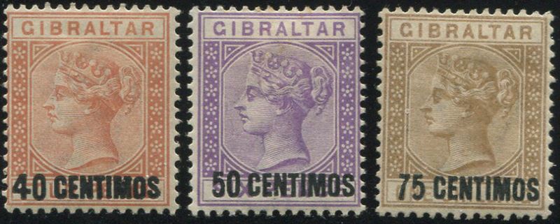 1889, Gibraltar, set of 7  - Auction Philately - Cambi Casa d'Aste