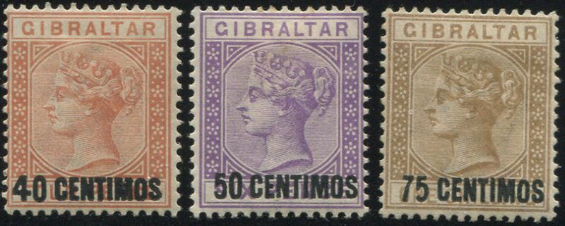 1889, Gibraltar, set of 7  - Asta Filatelia - Cambi Casa d'Aste