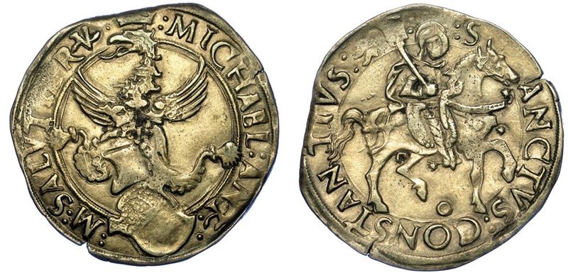 CARMAGNOLA. MICHELE ANTONIO DI SALUZZO, 1504-1528. Cornuto.  - Auction Numismatics - I - Cambi Casa d'Aste