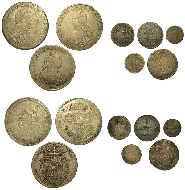 FIRENZE. Lotto di otto monete.
