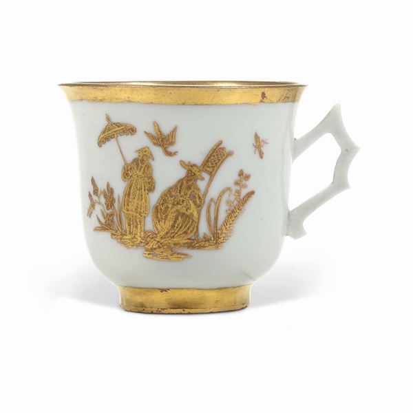 Tazza Doccia, Manifattura di Carlo Ginori, 1745 circa Probabilmente pittura di Carl Wendelin Anreiter 