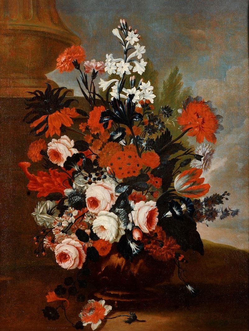Karel van Vogelaer : Vaso con fiori  - olio su tela - Asta Old Masters - Cambi Casa d'Aste