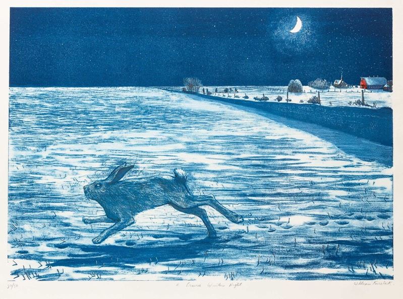 William Kurelek - A Prairie Winter's Night