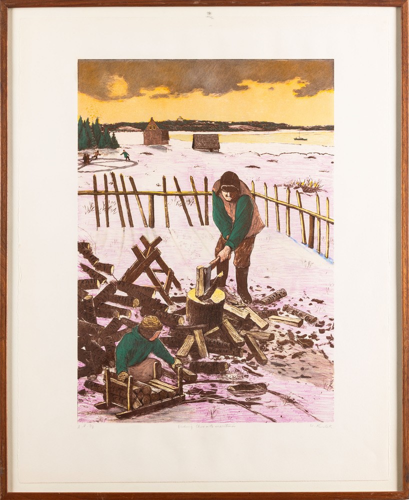 William Kurelek - Evening Chore in The Maritimes