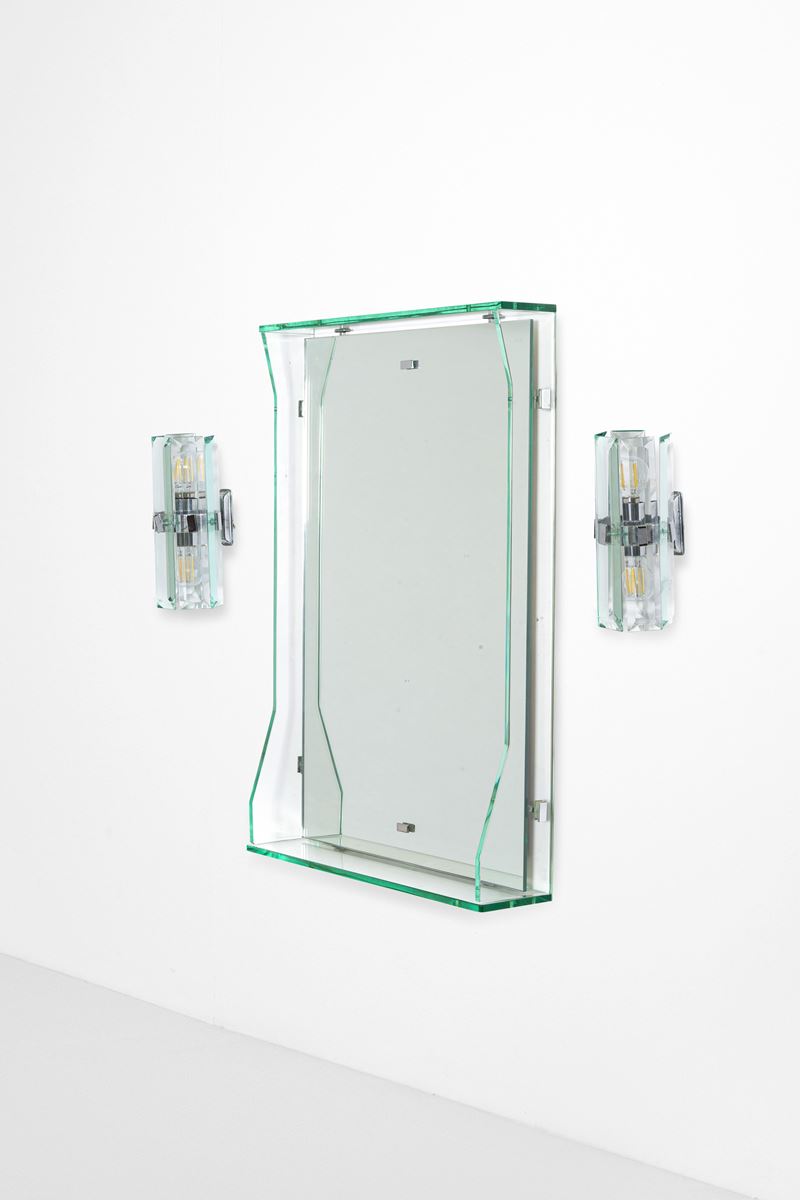 Specchio e due lampade.  - Auction Design Lab - Cambi Casa d'Aste