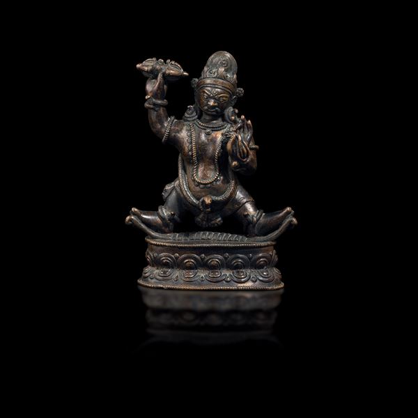 A bronze Vajrapani, tibet, 1400s