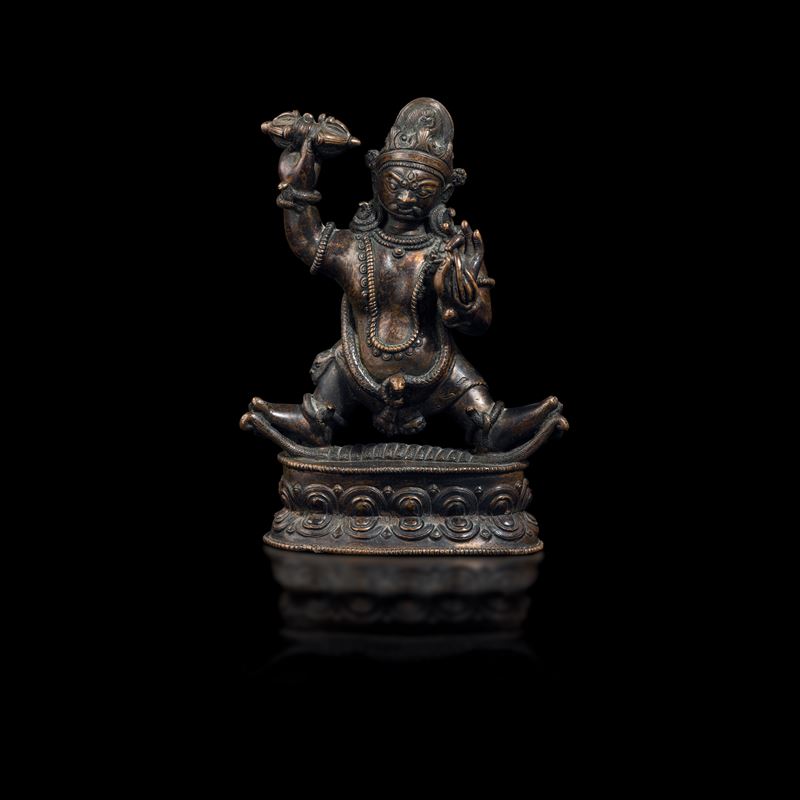 A bronze Vajrapani, tibet, 1400s  - Auction Fine Chinese Works of Art - Cambi Casa d'Aste