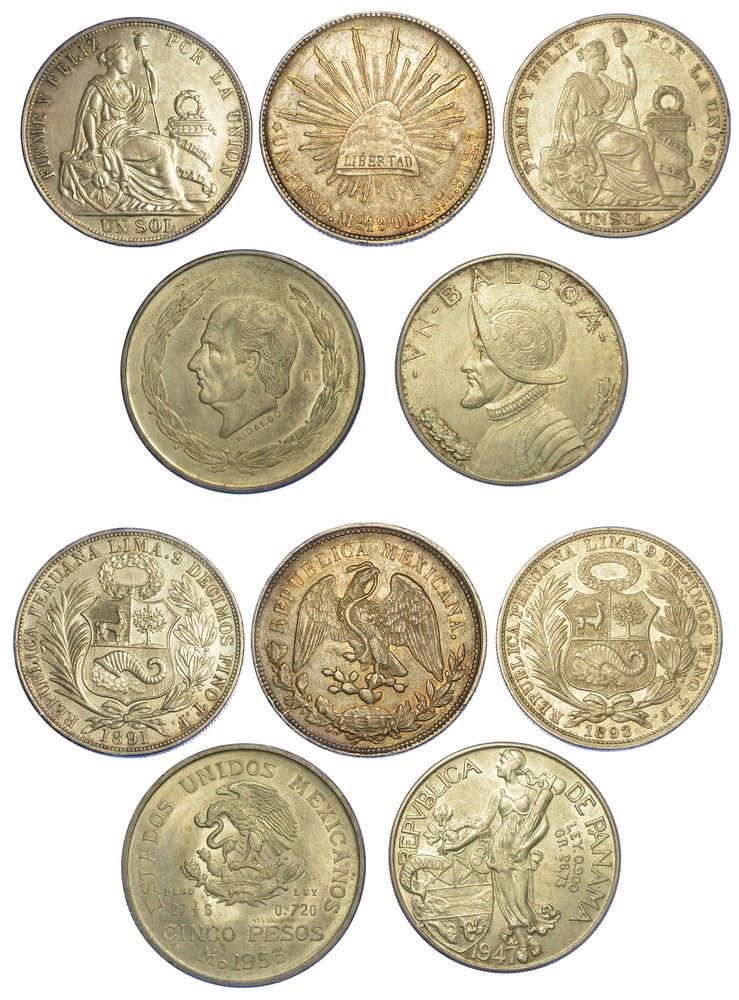 MESSICO, PANAMA E PERÙ. Lotto di cinque monete.  - Asta Numismatica - I - Cambi Casa d'Aste