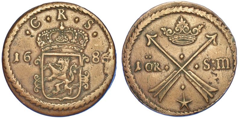 SVEZIA. KARL XI, 1660-1697. Ore 1686.  - Asta Numismatica - I - Cambi Casa d'Aste